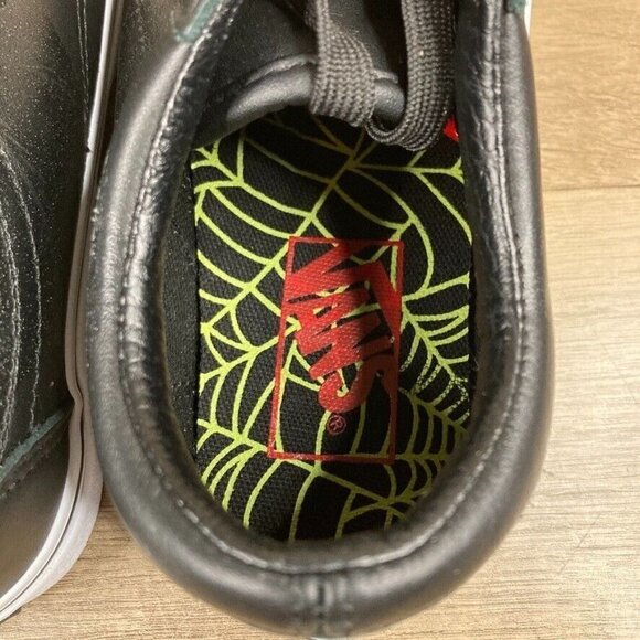VANS Old Skool Fangs Black Leather Halloween Skate Shoes Womens 5.5 Mens 4 NEW - Picture 8 of 12